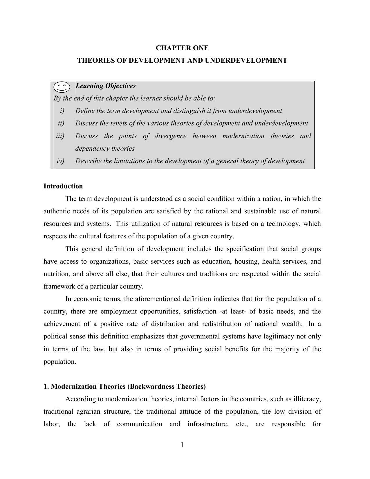 BBM Development Studies Module — page 5 of 76